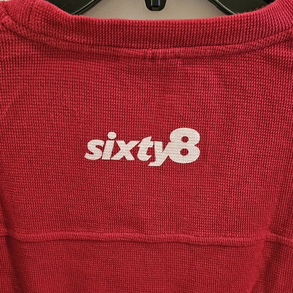 Triumph Motorcycles Sixty8 Short Sleeve Thermal Knit Shirt - Red - Size XL - Picture 9 of 12
